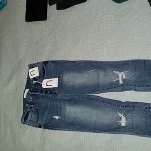 Distressed Medium Wash Women's Skinny Jeans